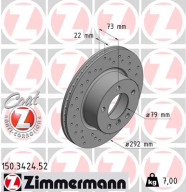 150.3424.52 Brzdový kotouč SPORT BRAKE DISC COAT Z ZIMMERMANN