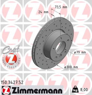 150.3427.52 Brzdový kotouč SPORT BRAKE DISC COAT Z ZIMMERMANN