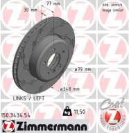 150.3434.54 Brzdový kotouč BLACK Z ZIMMERMANN