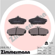 21515.175.1 Sada brzdových destiček, kotoučová brzda ZIMMERMANN