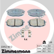 22052.180.2 Sada brzdových destiček, kotoučová brzda ZIMMERMANN