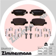 22449.170.2 Sada brzdových destiček, kotoučová brzda ZIMMERMANN