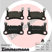 22468.165.1 Sada brzdových destiček, kotoučová brzda ZIMMERMANN