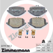 22717.180.2 Sada brzdových destiček, kotoučová brzda ZIMMERMANN