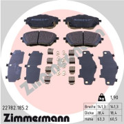 22782.185.2 Sada brzdových destiček, kotoučová brzda ZIMMERMANN