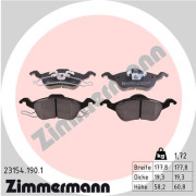 23154.190.1 Sada brzdových destiček, kotoučová brzda ZIMMERMANN