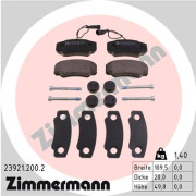 23921.200.2 Sada brzdových destiček, kotoučová brzda ZIMMERMANN