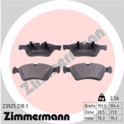 23925.210.1 Sada brzdových destiček, kotoučová brzda ZIMMERMANN