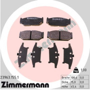 23963.155.1 Sada brzdových destiček, kotoučová brzda ZIMMERMANN