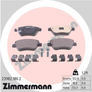 23982.180.2 Sada brzdových destiček, kotoučová brzda ZIMMERMANN