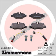 24008.185.3 Sada brzdových destiček, kotoučová brzda ZIMMERMANN