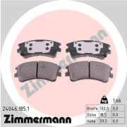 24046.185.1 Sada brzdových destiček, kotoučová brzda ZIMMERMANN