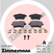 24077.190.3 Sada brzdových destiček, kotoučová brzda ZIMMERMANN