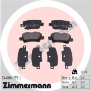 24086.155.1 Sada brzdových destiček, kotoučová brzda ZIMMERMANN