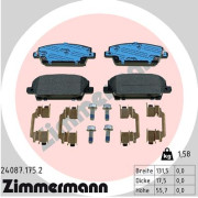 24087.175.2 Sada brzdových destiček, kotoučová brzda ZIMMERMANN