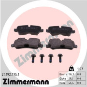 24192.175.1 Sada brzdových destiček, kotoučová brzda ZIMMERMANN