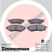 24222.175.1 Sada brzdových destiček, kotoučová brzda ZIMMERMANN