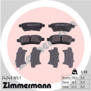 24240.165.1 Sada brzdových destiček, kotoučová brzda ZIMMERMANN