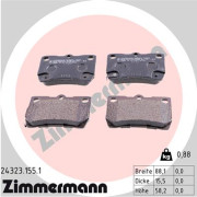 24323.155.1 Sada brzdových destiček, kotoučová brzda ZIMMERMANN