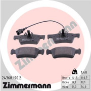 24368.190.2 Sada brzdových destiček, kotoučová brzda ZIMMERMANN