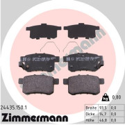 24435.150.1 Sada brzdových destiček, kotoučová brzda ZIMMERMANN