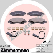 24485.190.1 Sada brzdových destiček, kotoučová brzda ZIMMERMANN