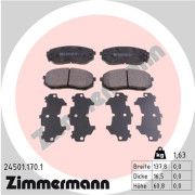 24501.170.1 Sada brzdových destiček, kotoučová brzda ZIMMERMANN