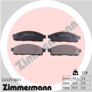 24529.160.1 Sada brzdových destiček, kotoučová brzda ZIMMERMANN