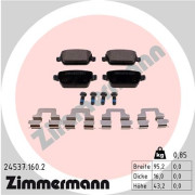 24537.160.2 Sada brzdových destiček, kotoučová brzda ZIMMERMANN