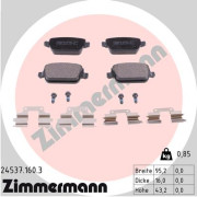 24537.160.3 Sada brzdových destiček, kotoučová brzda ZIMMERMANN