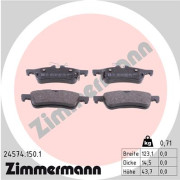 24574.150.1 Sada brzdových destiček, kotoučová brzda ZIMMERMANN