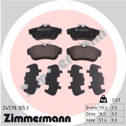 24578.165.1 Sada brzdových destiček, kotoučová brzda ZIMMERMANN