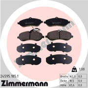 24595.185.1 Sada brzdových destiček, kotoučová brzda ZIMMERMANN