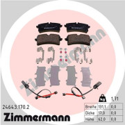 24643.170.2 Sada brzdových destiček, kotoučová brzda ZIMMERMANN