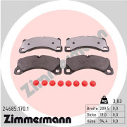 24685.170.1 Sada brzdových destiček, kotoučová brzda ZIMMERMANN