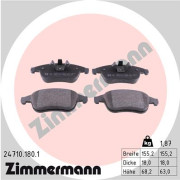 24710.180.1 Sada brzdových destiček, kotoučová brzda ZIMMERMANN