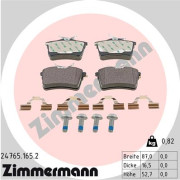 24765.165.2 Sada brzdových destiček, kotoučová brzda ZIMMERMANN