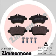 24848.185.1 Sada brzdových destiček, kotoučová brzda ZIMMERMANN