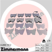 24888.170.2 Sada brzdových destiček, kotoučová brzda ZIMMERMANN