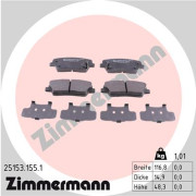 25153.155.1 Sada brzdových destiček, kotoučová brzda ZIMMERMANN