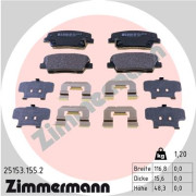 25153.155.2 Sada brzdových destiček, kotoučová brzda ZIMMERMANN