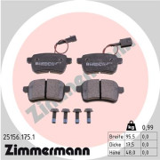 25156.175.1 Sada brzdových destiček, kotoučová brzda ZIMMERMANN