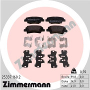 25337.160.2 Sada brzdových destiček, kotoučová brzda ZIMMERMANN