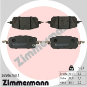 26506.160.1 ZIMMERMANN sada brzdových platničiek kotúčovej brzdy 26506.160.1 ZIMMERMANN