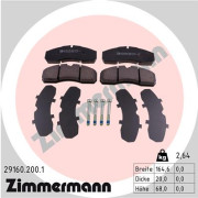 29160.200.1 Sada brzdových destiček, kotoučová brzda ZIMMERMANN