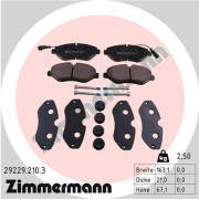 29229.210.3 Sada brzdových destiček, kotoučová brzda ZIMMERMANN