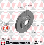 400.3643.20 Brzdový kotouč COAT Z ZIMMERMANN