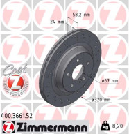 400.3661.52 Brzdový kotouč SPORT BRAKE DISC COAT Z ZIMMERMANN