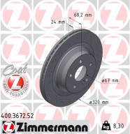 400.3672.52 Brzdový kotouč SPORT BRAKE DISC COAT Z ZIMMERMANN