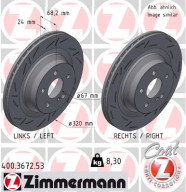 400.3672.53 Brzdový kotouč BLACK Z ZIMMERMANN